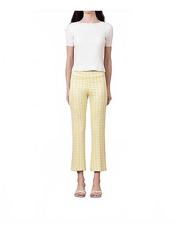 Avenue Montaigne Leo Flare Cut Pants in Grid Check (view 2)