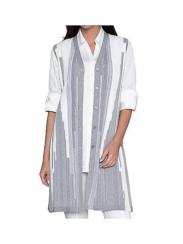 Stella Carakasi A-List Vest in Medium Gray/Soft White (view 2)
