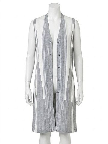 Stella Carakasi A-List Vest in Medium Gray/Soft White (view 1)