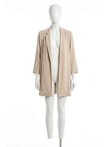 Joseph Ribkoff Open Front Longline Blazer in Parchment (view 1)