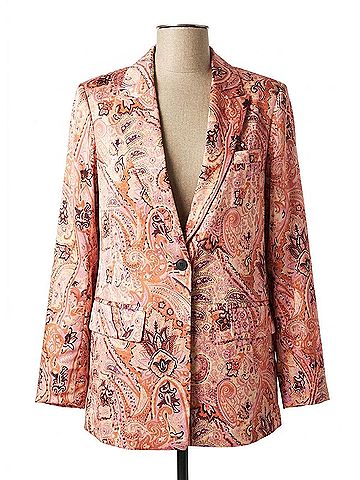 ESQUALO Expression Print Blazer in Multi/Paisley Print (view 1)