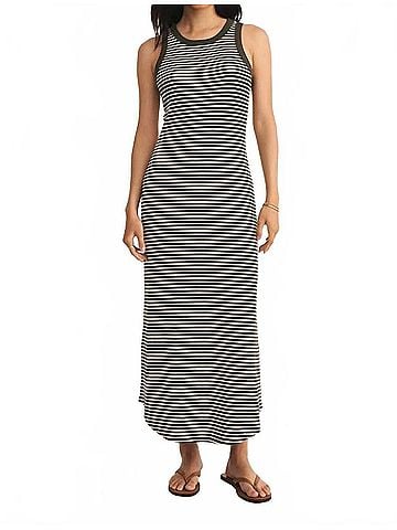Z Supply Goodwin Stripe Midi Dress in Dark Agave (view 2)