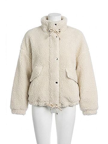 Love Token Amari Teddy Faux Fur Jacket in Beige (view 1)