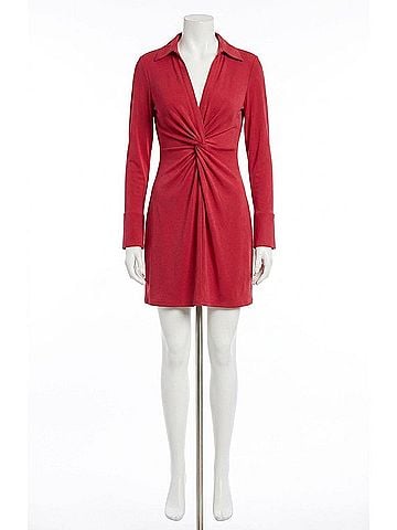 Cinq à Sept Mckenna Matte Jersey Minidress in Burgandy Plum (view 1)