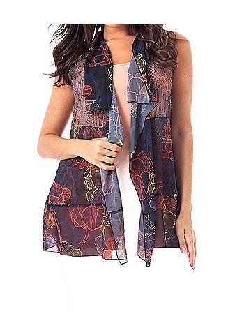 Angel Coral Reef Vest in Denim Multi (view 2)
