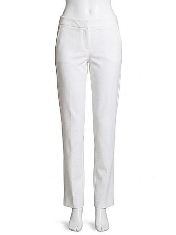 Tyler Boe Maddie Ponte Pants in Ivory (view 1)