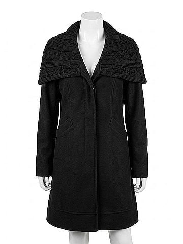 Lovestitch Great Outdoors Sweater Coat in Black (view 1)