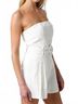 Olivaceous Solid White Stella Strapless Romper in White Size S - photo 3