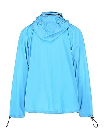 Bottega Veneta Women's Hooded Zip Lightweight Jacket in Bright Blue (view 2)