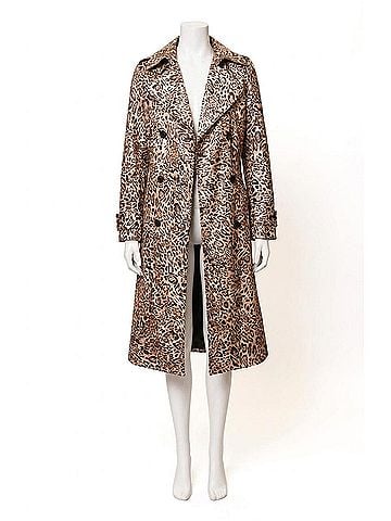 Hutch Vance Long Sleeve Classic Trench Coat in Natural Realistic Swirl (view 1)