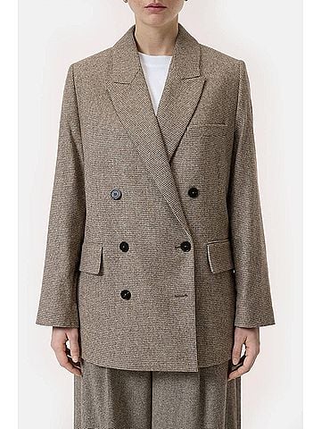 Closed Classic Relaxed-Fit Blazer in Dark Chino Beige (view 2)
