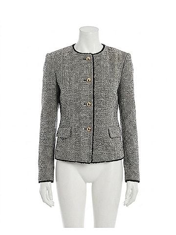 SIMKHAI Ivie Blazer in Black White (view 1)