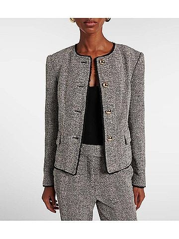 SIMKHAI Ivie Blazer in Black White (view 2)