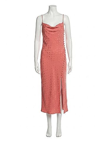 Veronica Beard Chapel Floral Jacquard Silk Blend Slipdress in Antique Rose (view 1)