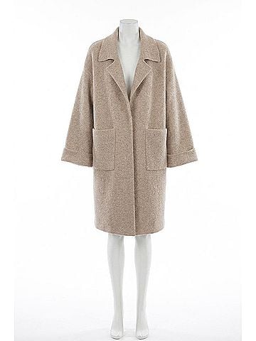 Entro Margaret Open Coat in Beige (view 1)