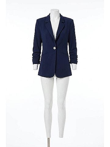 Nic + Zoe Scrunch Sleeve Avenue Jacket in Dark Indigo (view 1)