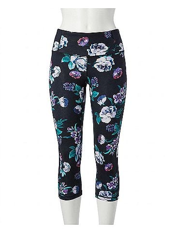 Body Glove Work It Capri Leggings in Floral (view 1)