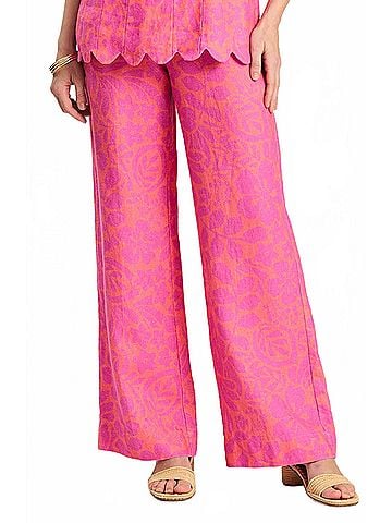 Tyler Boe Gianna Linen Pant in Dewberry Rose Violet (view 2)