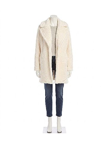 Karen Kane Carmen Sherpa Coat in Cream (view 1)