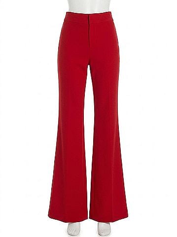 Alice + Olivia Andrew Bootcut Pant in Red (view 1)