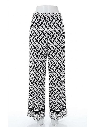 Charlie Paige Women's Wide Leg Elastic Waist Palazzo Pant in Black/White (view 1)