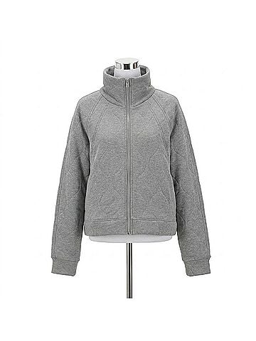 AEMI+CO Darla Quilted Jacket in Heather Grey (view 1)