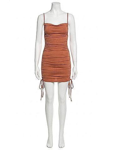 Rumer Women's Revolve Paige Mini Dress in Amber (view 1)