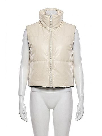 Elan Reversible Vest in White Black (view 1)