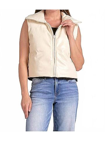Elan Reversible Vest in White Black (view 2)