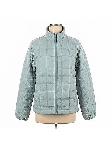 Adidas Women's Oversized Spring Puffer Jacket in Silver Blue Green (view 1)