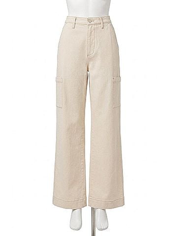 Joe's Jeans Wide Leg Cargo Pants in Ecru (view 1)