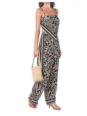 Astr Eva Tropical Pants in Brown (view 2)