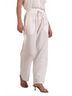 Elan Solid White Gauze Drawstring Pant in White Size S - photo 2