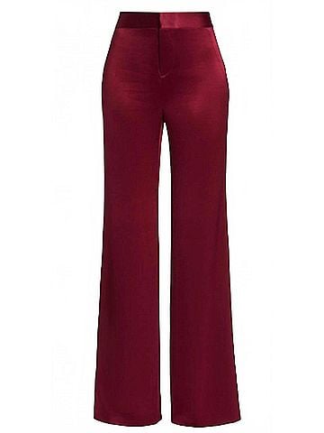 Alice + Olivia Women's Calvin Pant in Bordeaux (view 2)