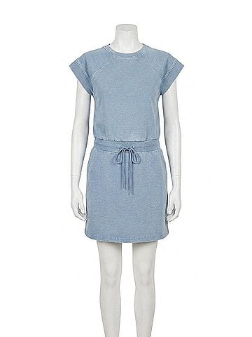 Sundays Apollo Dress in Light Wash Denim (view 1)