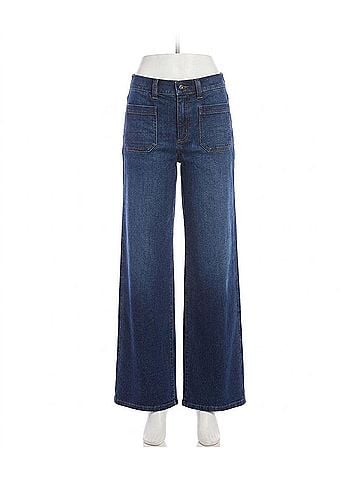 Karen Kane Lauren Patch Pocket Jeans in Indigo (view 1)
