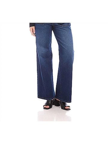 Karen Kane Lauren Patch Pocket Jeans in Indigo (view 2)