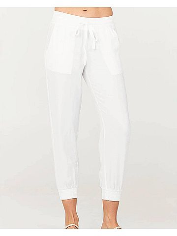 Bella Dahl Easy On Me Jogger Pants in White (view 2)