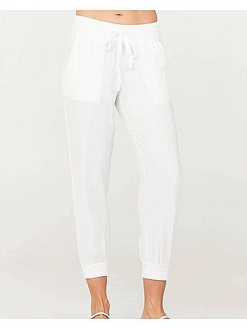 Bella Dahl Easy On Me Jogger Pants in White (view 2)