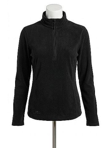 Eddie Bauer 1/2 Zip Microfleece Jacket in Black (view 1)