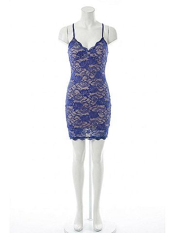 The Sang All Over Lace Bodycon in Blue (view 1)