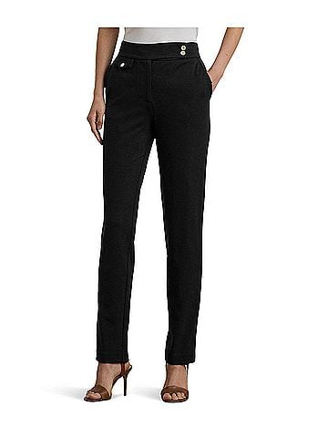 Polo by Ralph Lauren Ponte Ankle Pants in Black (view 2)