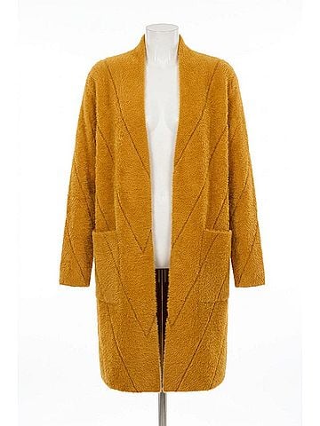 Joseph Ribkoff Feather Yarn Sweater Knit Coat in Medallion (view 1)