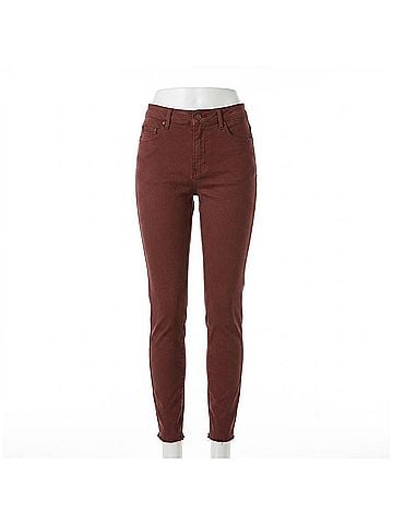 Tractr High Rise Color Skinny Jeans in Chocolate (view 1)