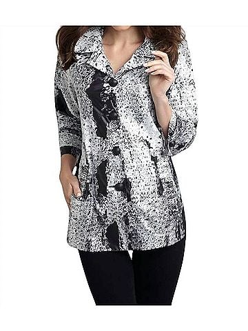 Angel White Noise Rain Jacket in Blackwhite (view 2)