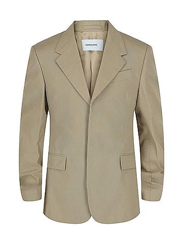 Salvatore Ferragamo Women's Single-Breasted Blazer in Beige (view 1)