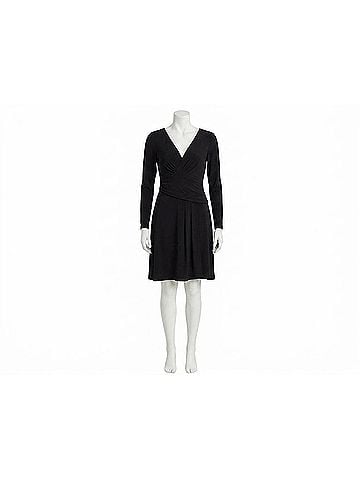Ralph Lauren Jersey Long-Sleeve Dress in Black (view 1)