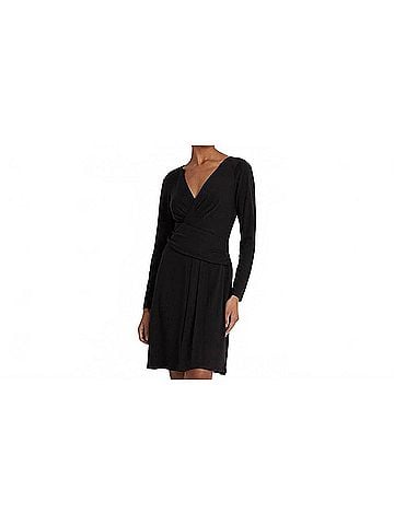 Ralph Lauren Jersey Long-Sleeve Dress in Black (view 2)