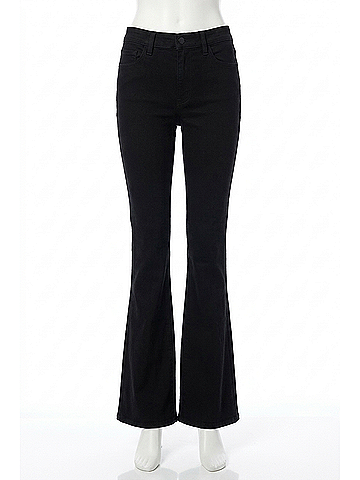 7 For All Mankind High Waist Alii Bootcut Jeans in Black (view 1)