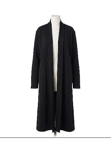Karen Kane Faux Leather Patch Duster in Black (view 1)
